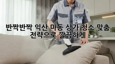 반짝반짝✨ 익산 마동 상가 청소, 맞춤 전략으로 깔끔하게! 🧹